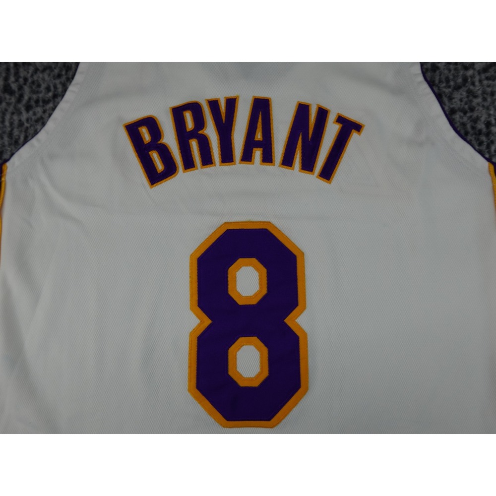 Nike Basketball Jersey Mens XL White Good Kobe Bryant 8 Lakers NBA Authentic 48 - Picture 14 of 16